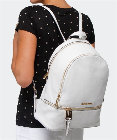 michael kors rhea backpack material|Michael Kors rhea large backpack.